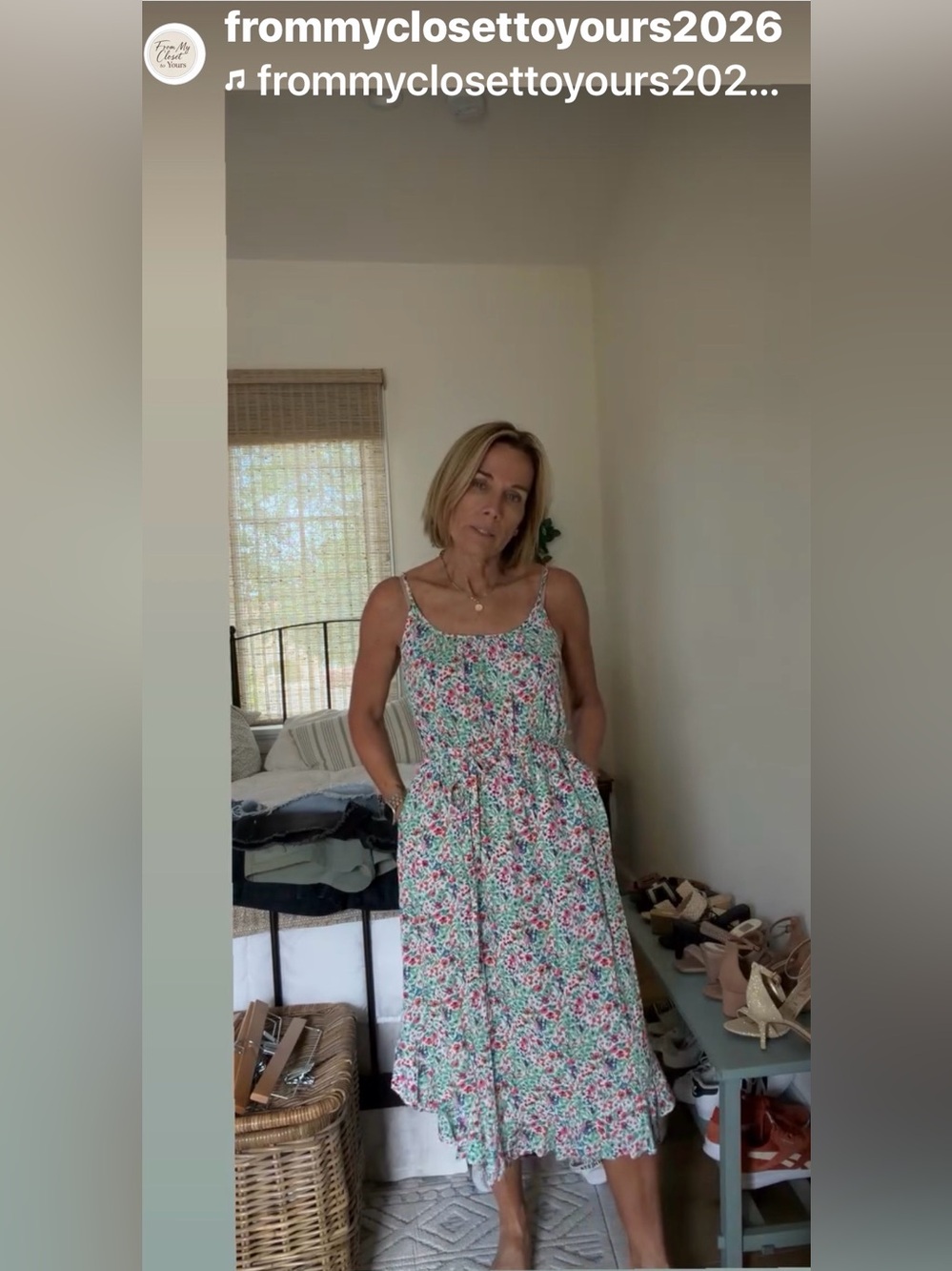 J Crew Floral Spaghetti Strap Maxi Dress in Mint & Pink. Firm on price.